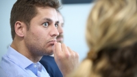 trainee participating in a class
